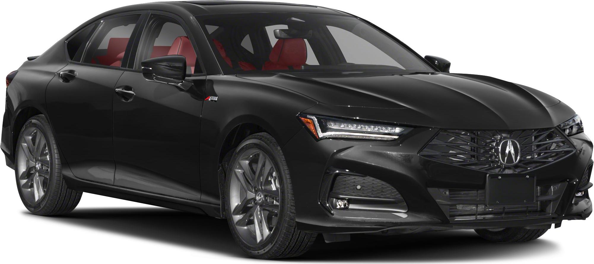 Black sport sedan with LED headlights and alloy wheels