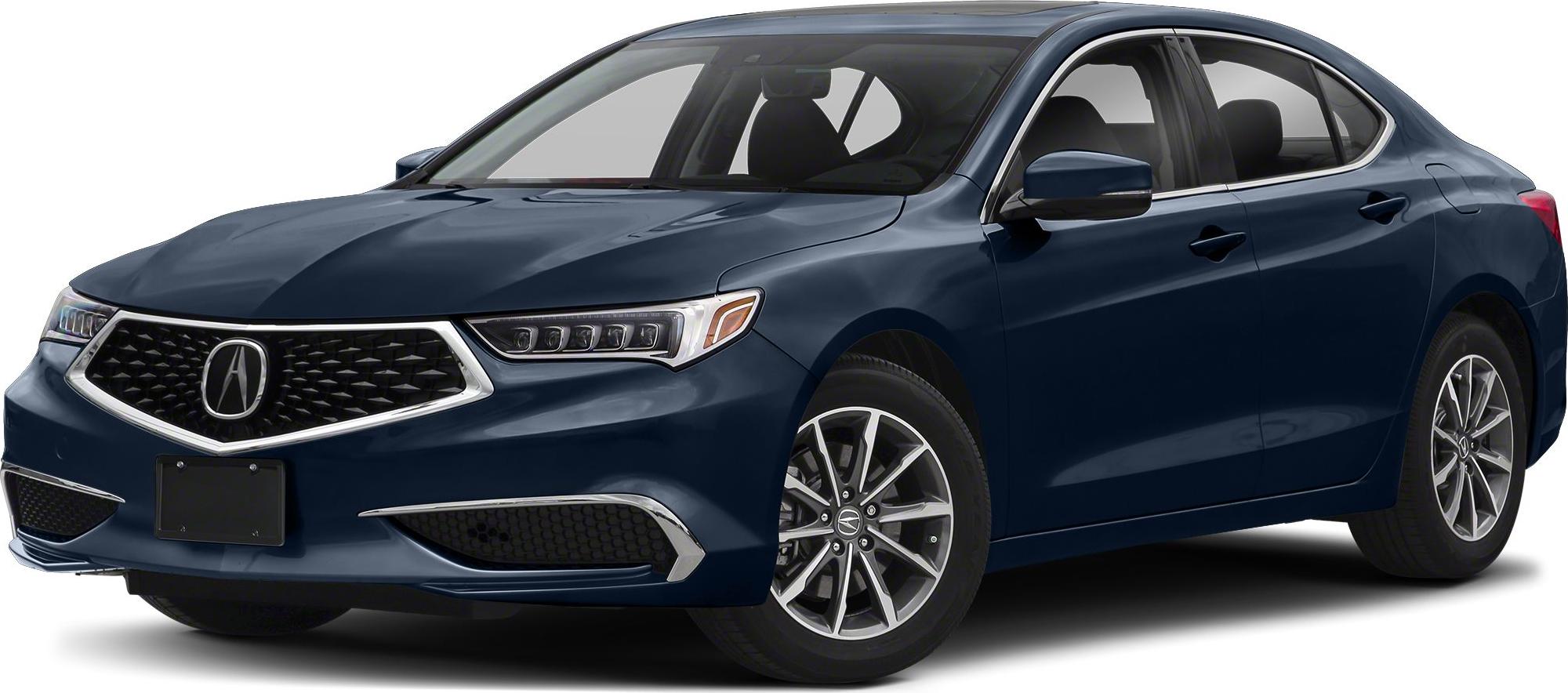 Front 3-4 view of sedan with LED headlights and diamond pentagon grille