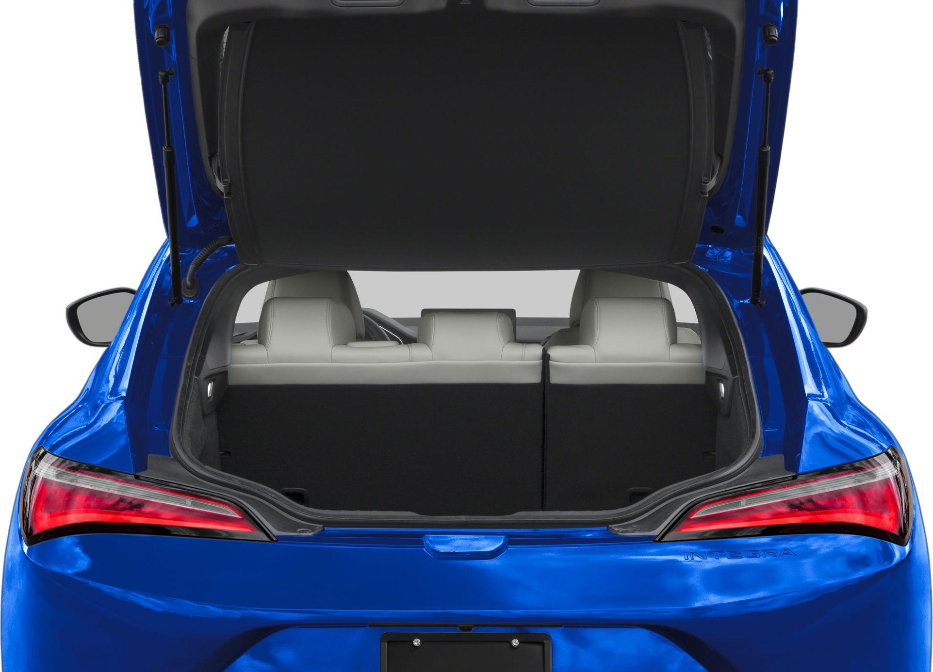 Open rear hatch with spacious trunk and modern taillights