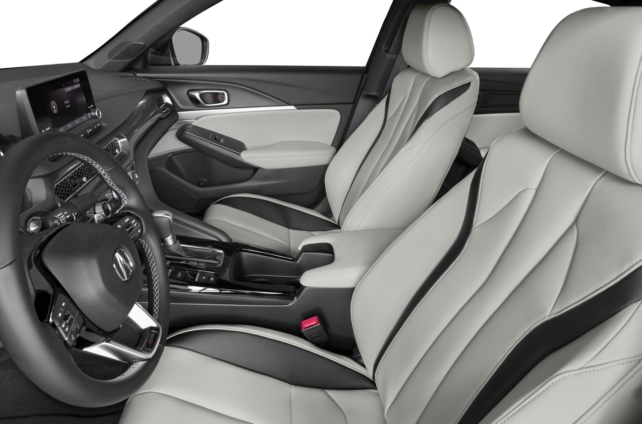 Premium leather seats and modern dashboard with controls