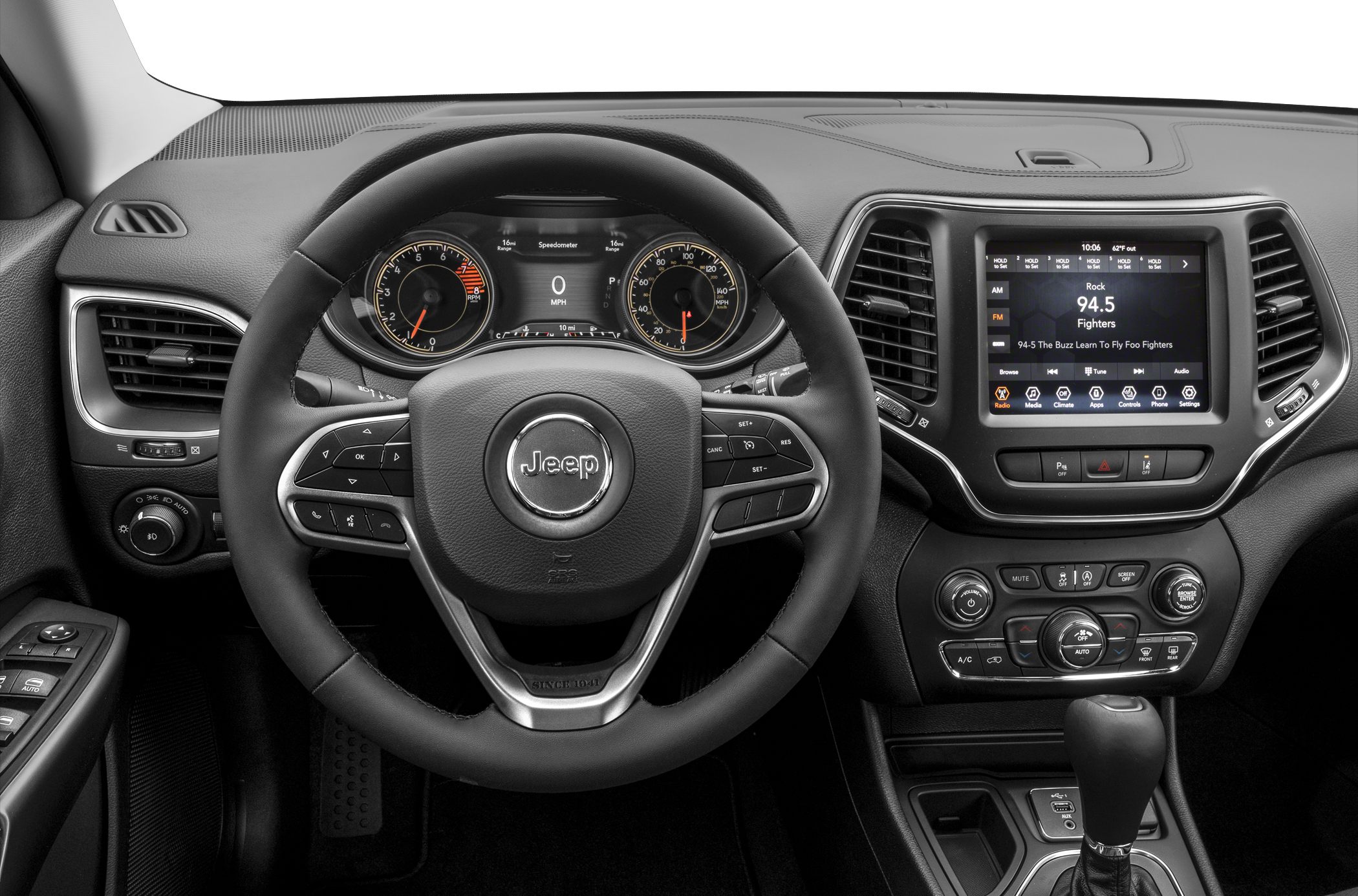 Steering wheel with controls and digital instrument cluster