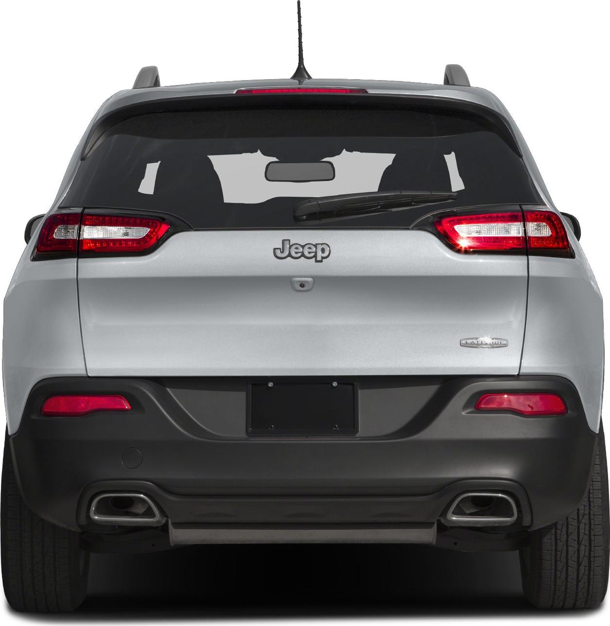 Rear view with dual exhaust, tail lights, and rear window wiper
