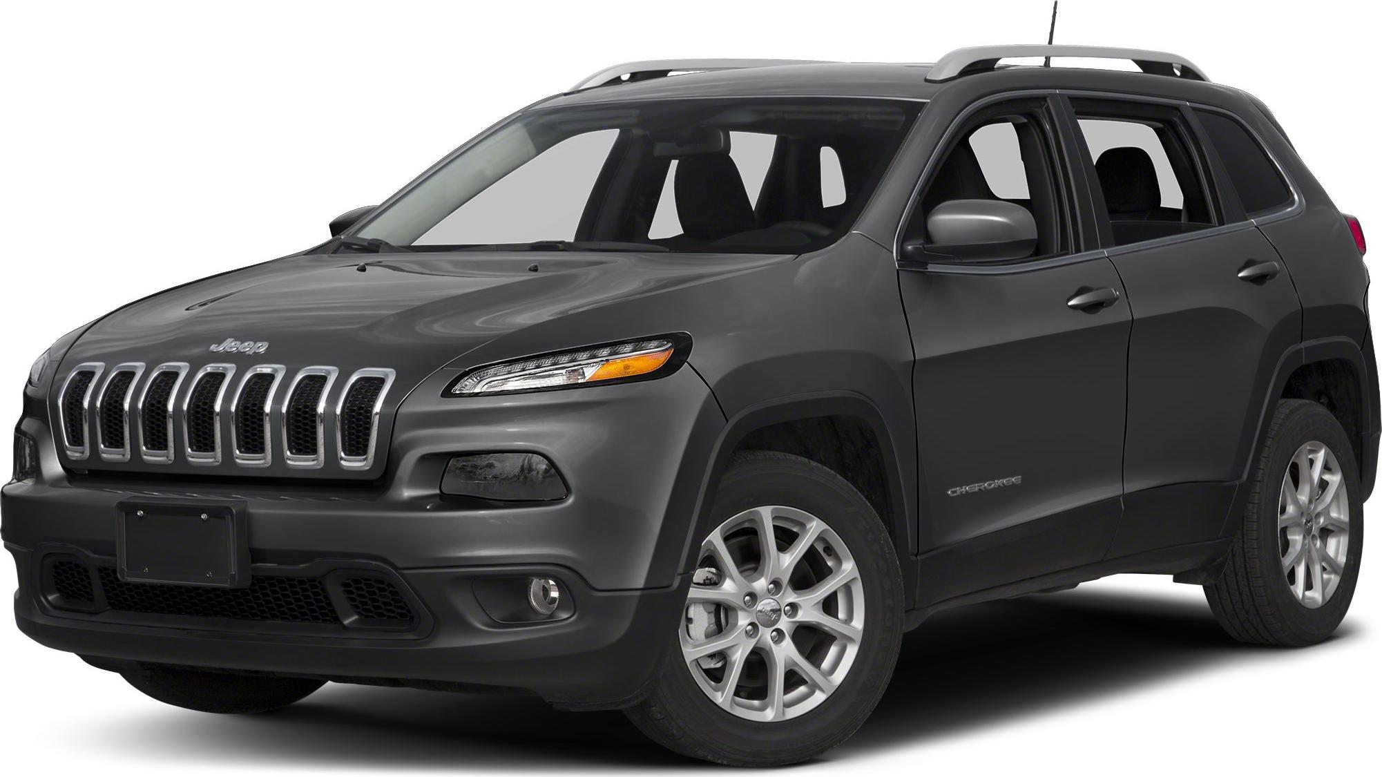 Front and side view of SUV with seven-slot grille and roof rails