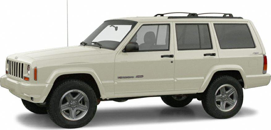 Side profile of a classic 3-door SUV with a boxy design and rugged off-road features