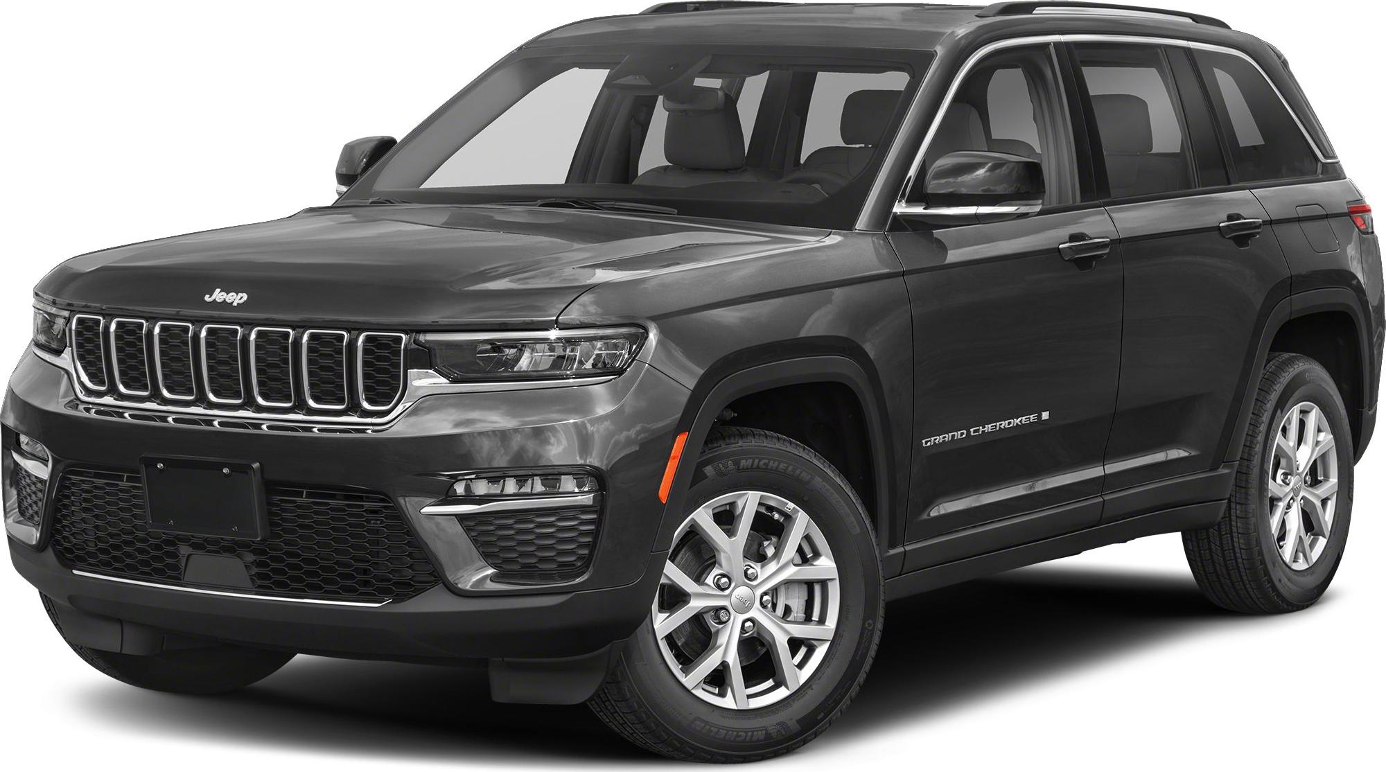 Front side view of a modern SUV with distinctive grille and alloy wheels.