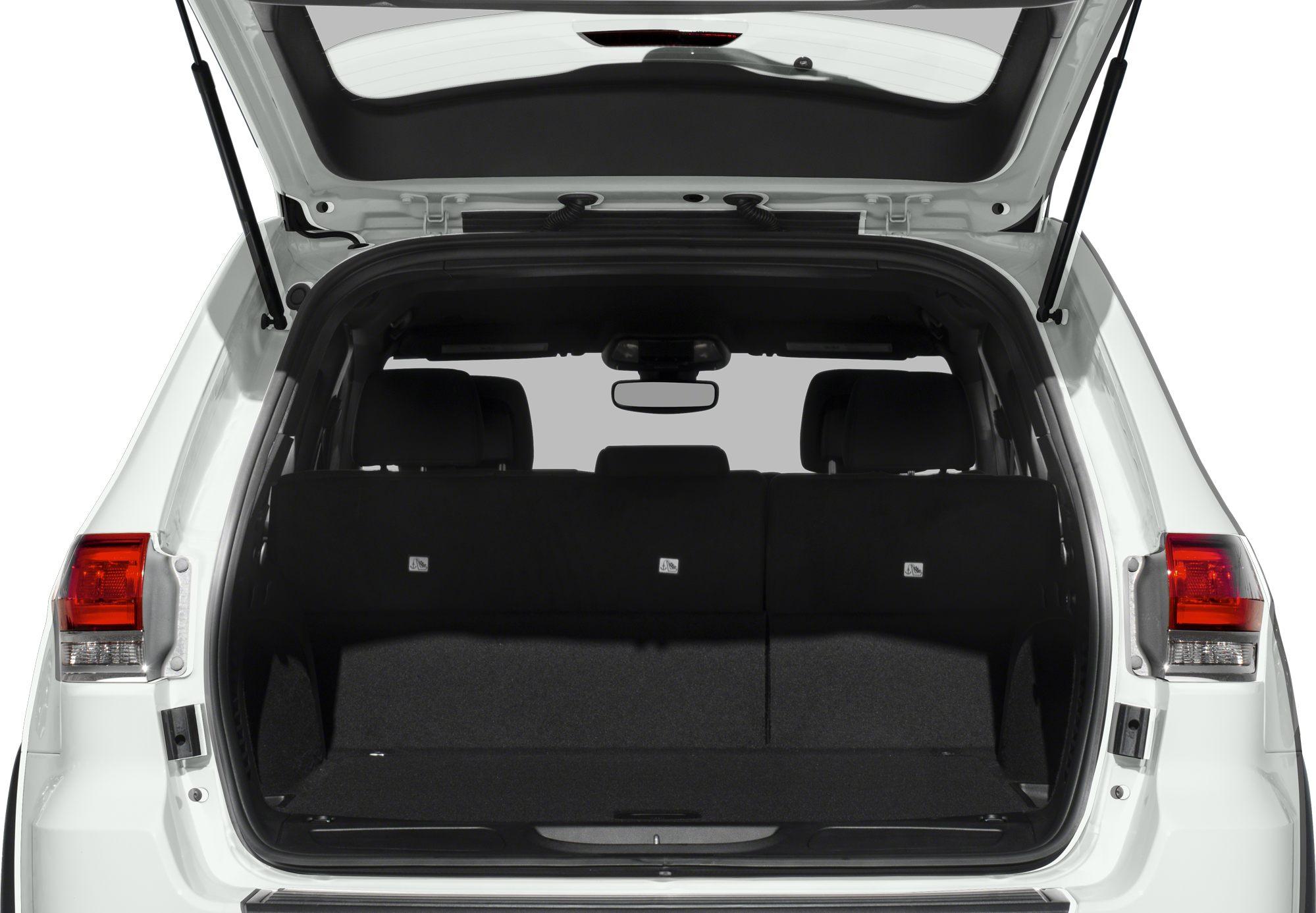 Open rear cargo area with visible rear seatbacks in SUV