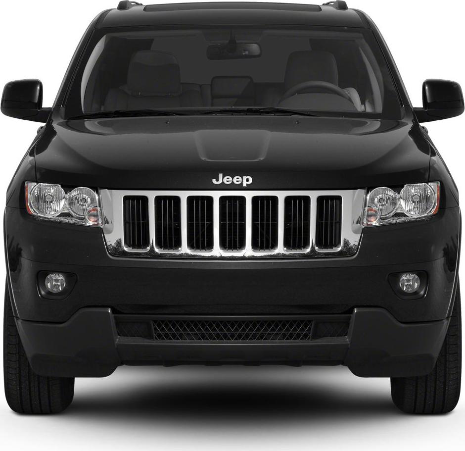 Front view of SUV with iconic seven-slot grille and headlights