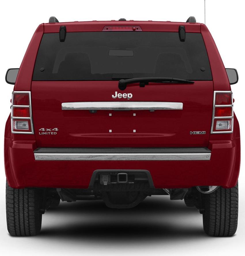 Rear view with 4x4 Limited and HEMI badges, tinted window, rear wiper, and tow hitch