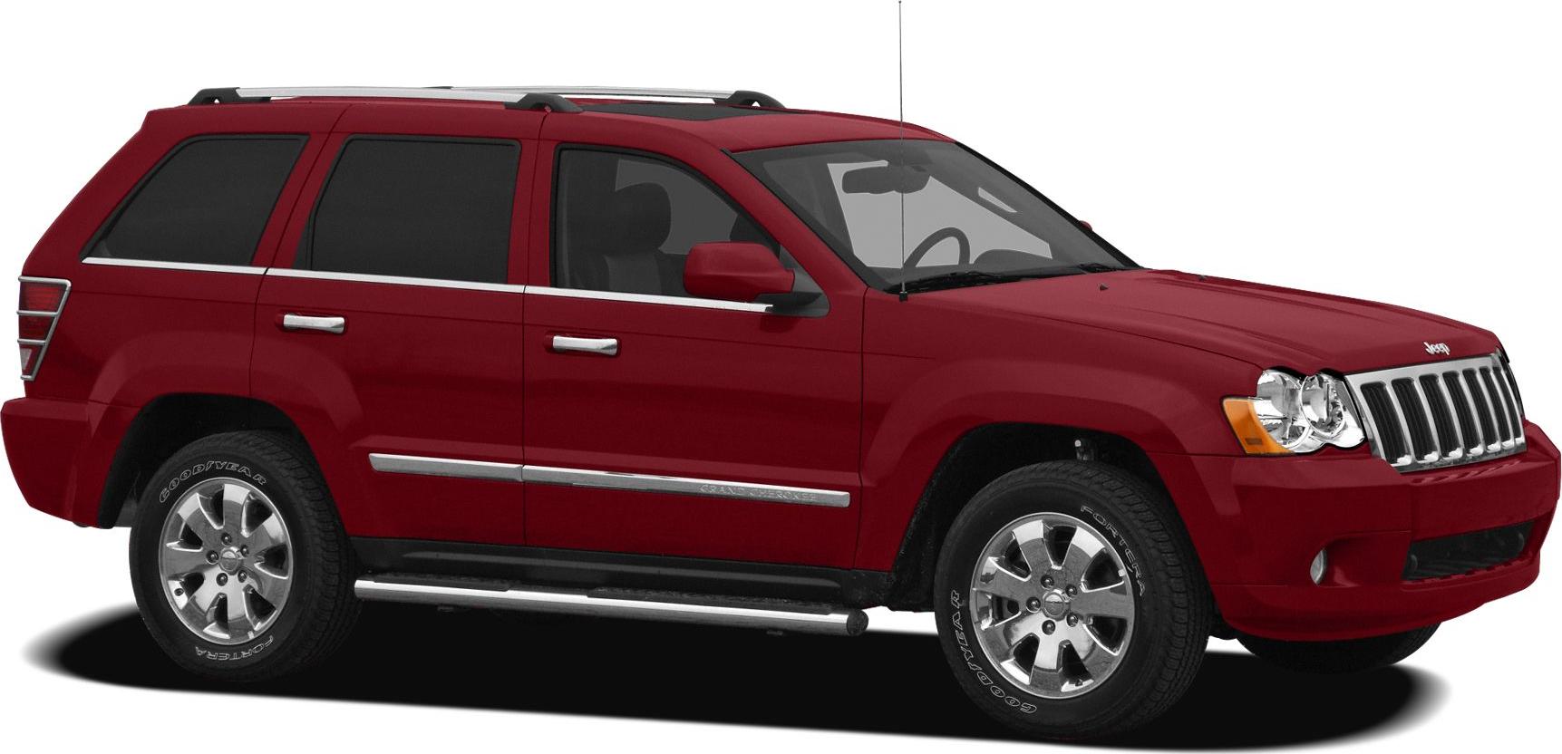 Red SUV with chrome trim, roof rails, alloy wheels, and side steps.