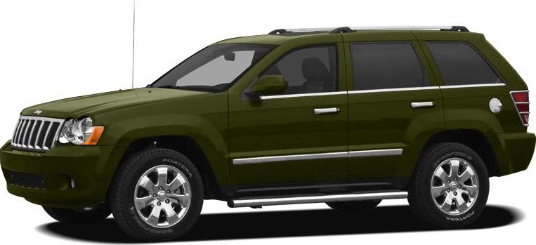 SUV with seven-slot grille, roof rails, and chrome accents