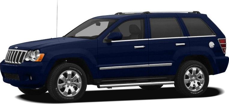 Side profile of blue SUV with chrome accents and roof rails