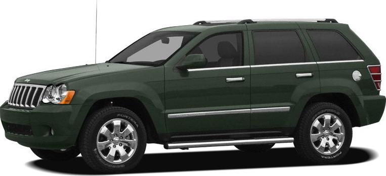 Dark green SUV with chrome trim and roof rails