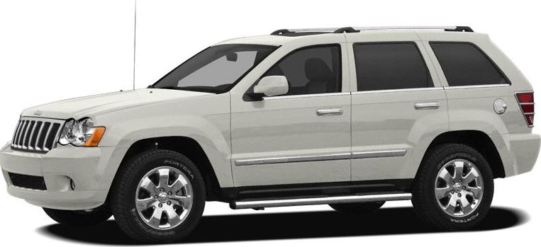 SUV with chrome wheels and roof rails in side view