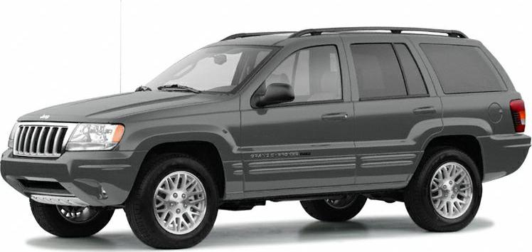 Side profile of a mid-2000s SUV with alloy wheels