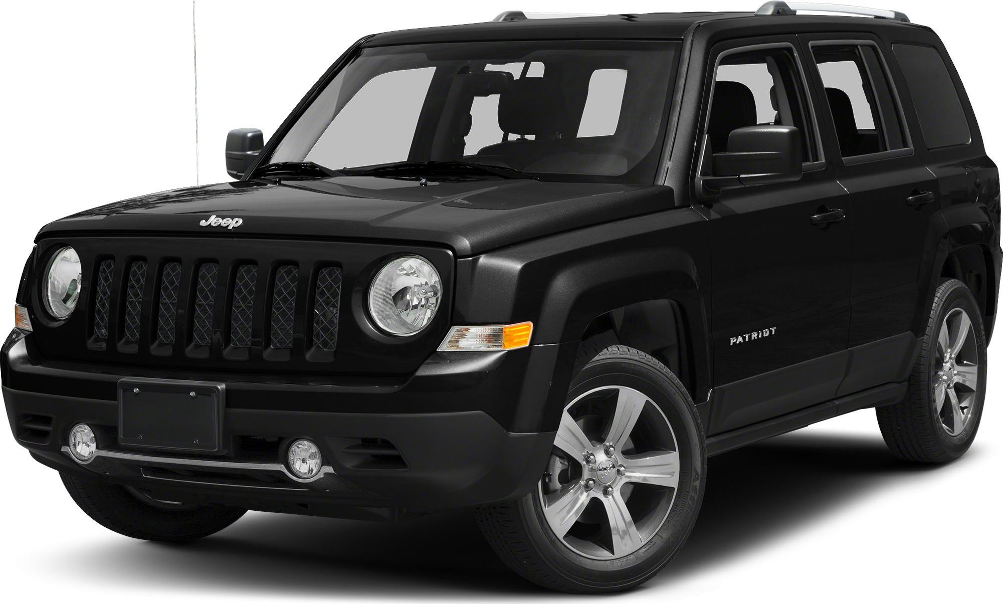 Round headlights and vertical slat grille of an SUV