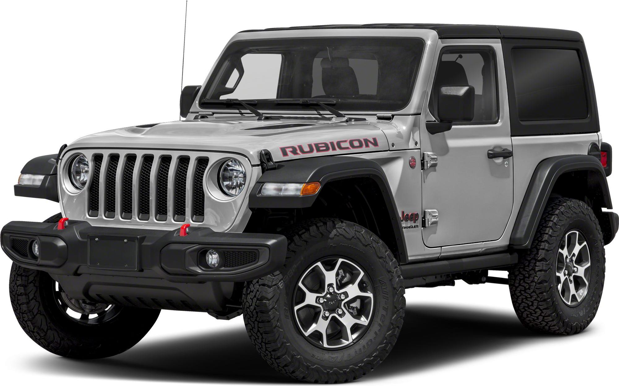 Rugged SUV with seven-slot grille, large off-road tires, and two-door body