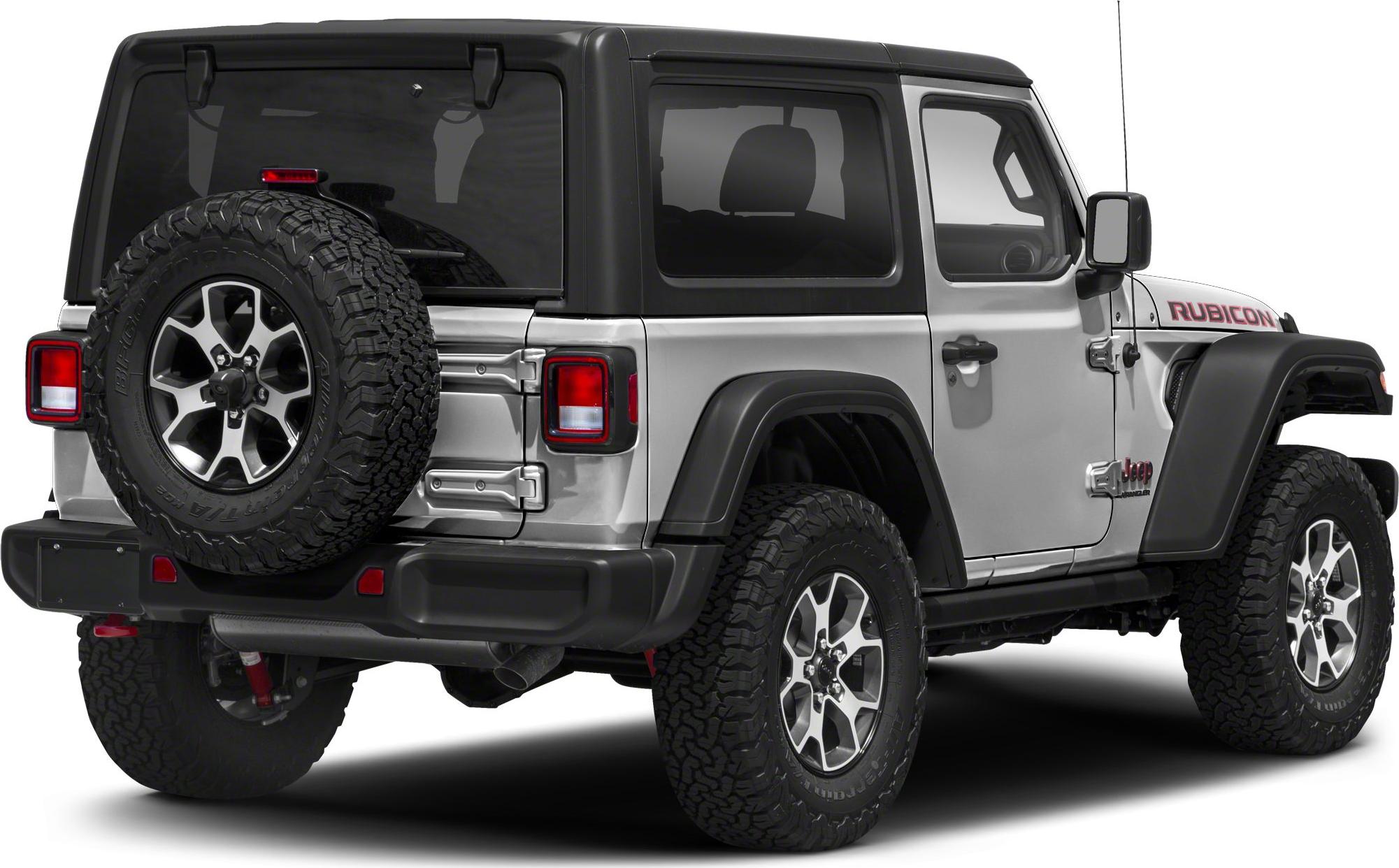Rear-side view of a rugged off-road SUV with spare wheel and black alloy wheels
