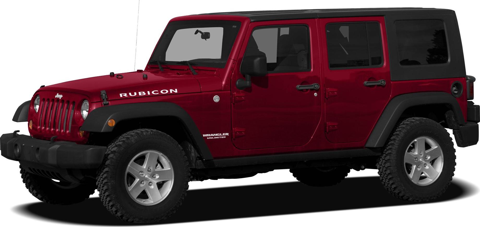 Red off-road SUV with four doors and rugged all-terrain tires