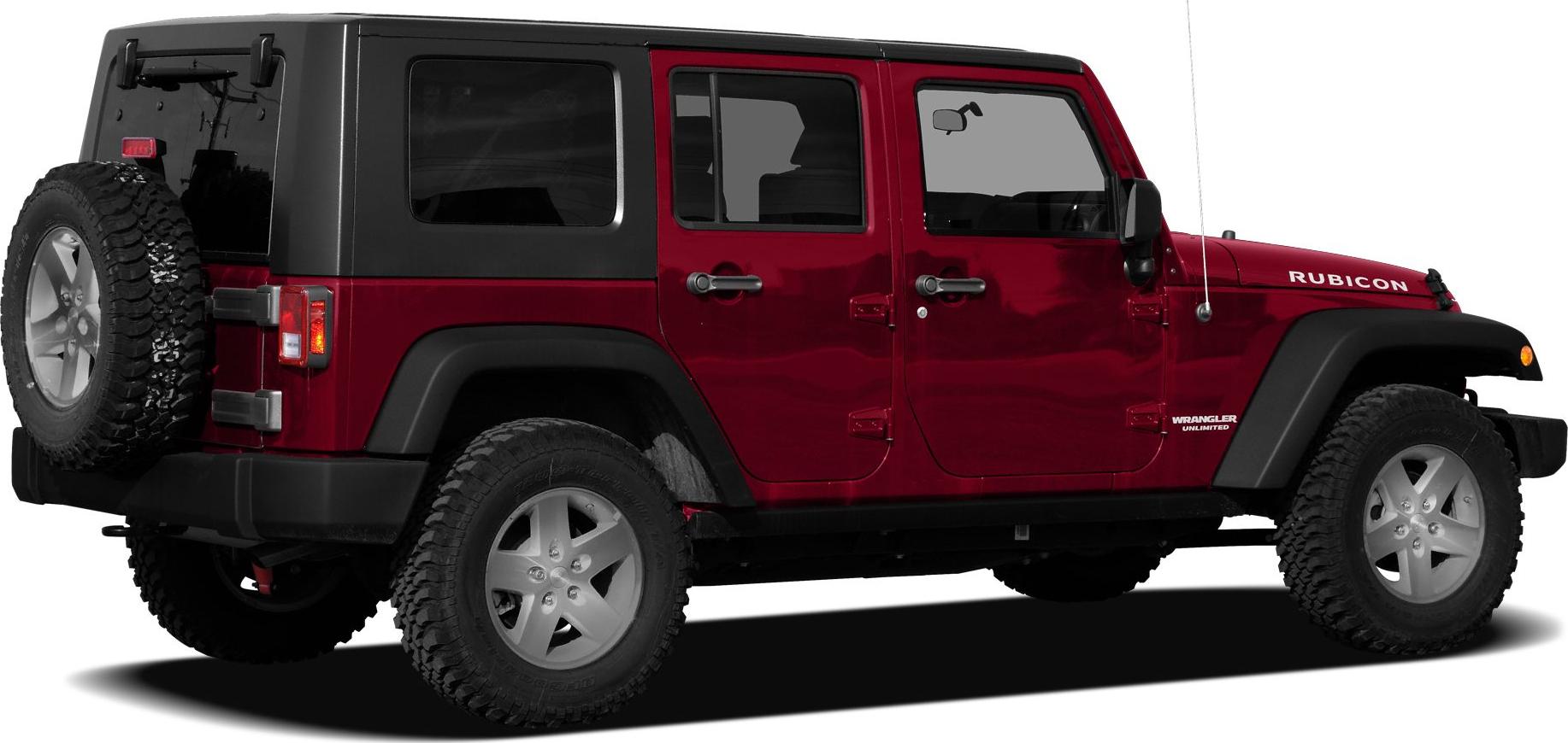 Side view of rugged 4-door off-road SUV with large tires and black roof