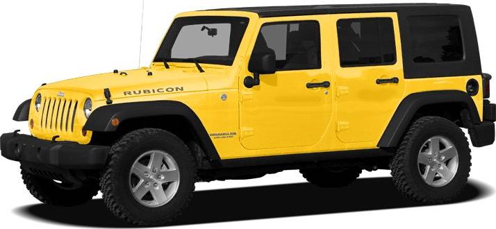 Yellow 4-door off-road SUV with rugged tires and black hardtop roof