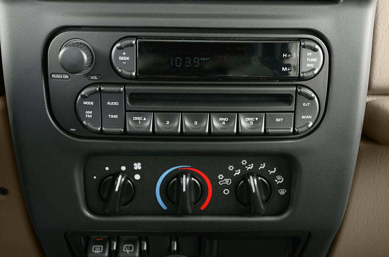 Car radio and manual climate control knobs with temperature and fan settings