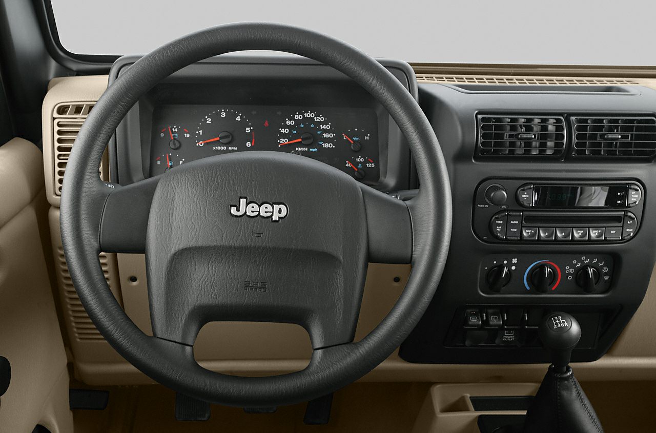 Dashboard and steering wheel with manual gear shifter and instrument panel