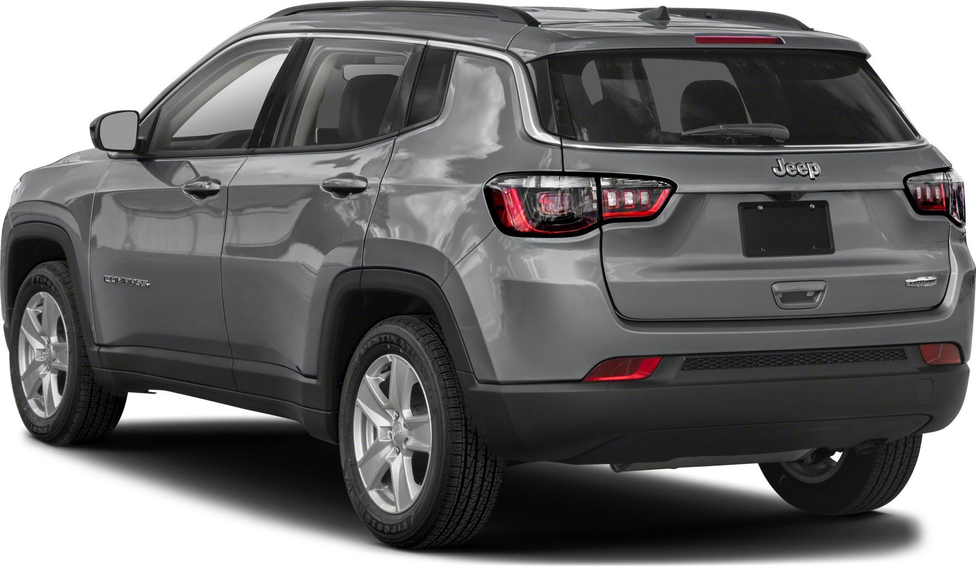 LED tail lights and silver roof rails on a compact SUV rear side