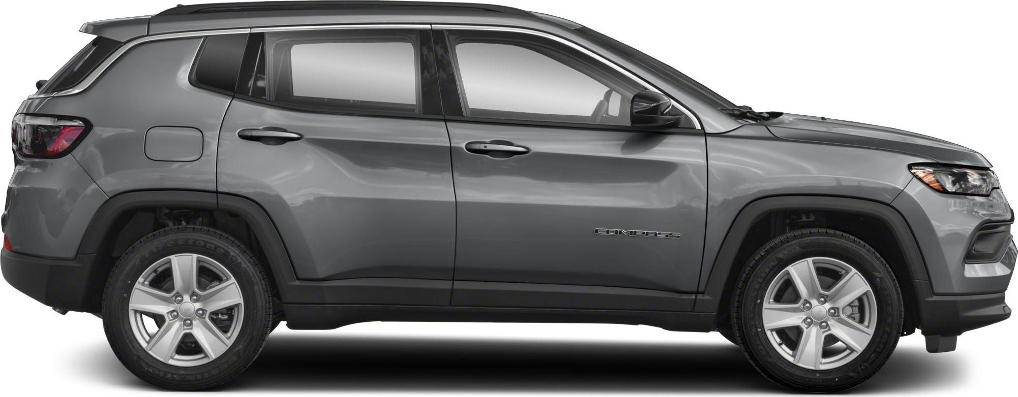 Side profile of an SUV showcasing alloy wheels and compact design