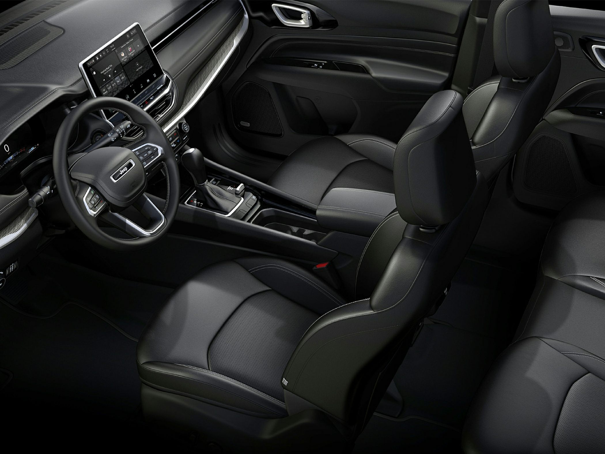 Digital dashboard and touchscreen infotainment with premium front seats