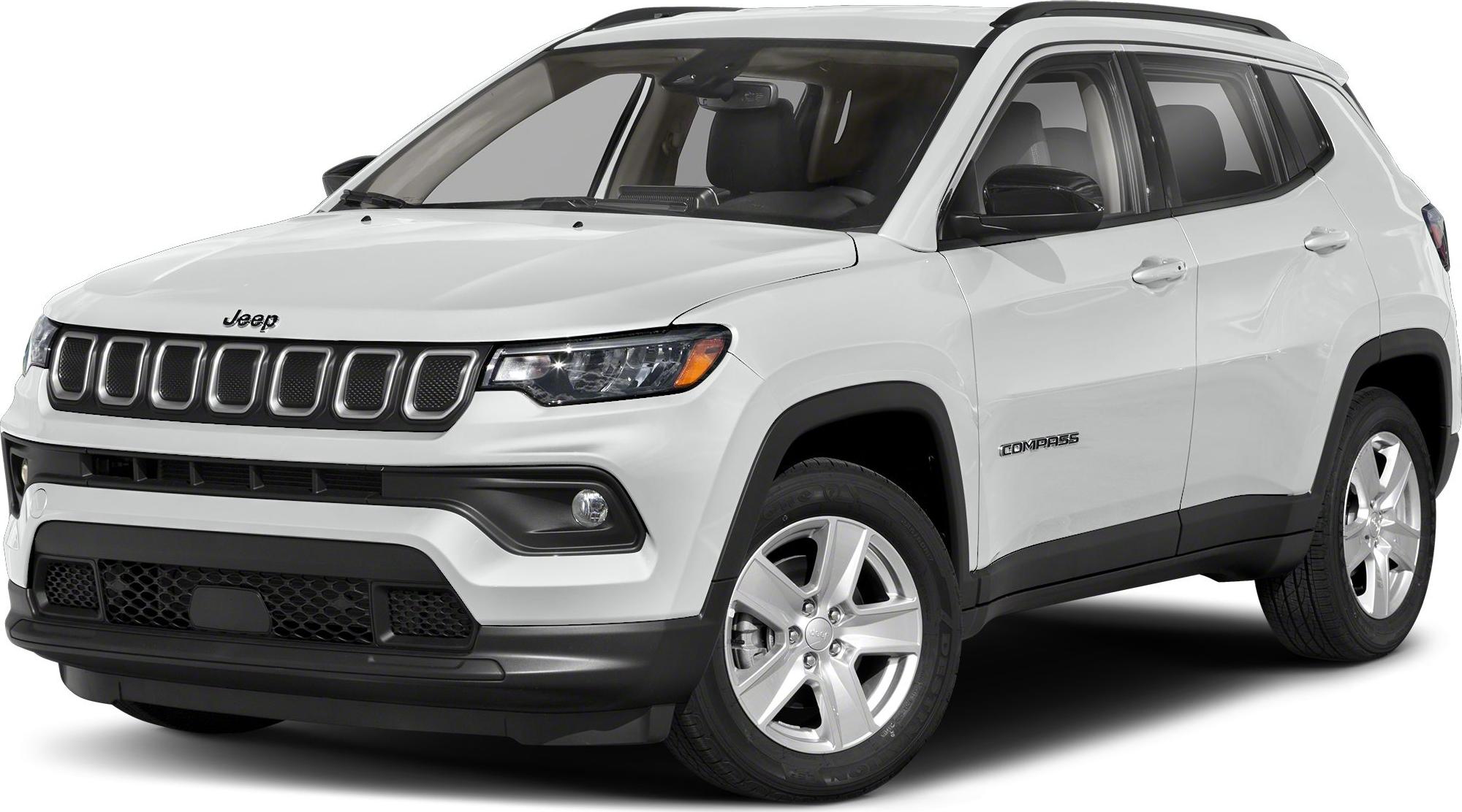 Front-side view of white compact SUV with grille and headlights