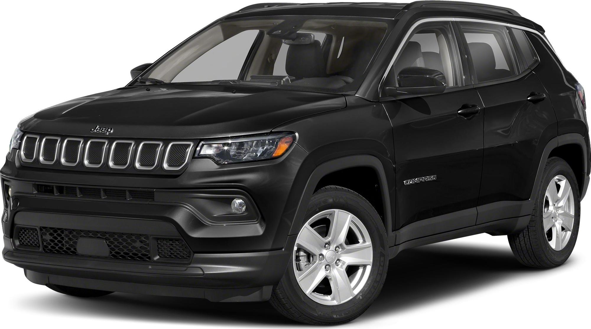Front and side view of a black SUV with signature grille and modern headlights