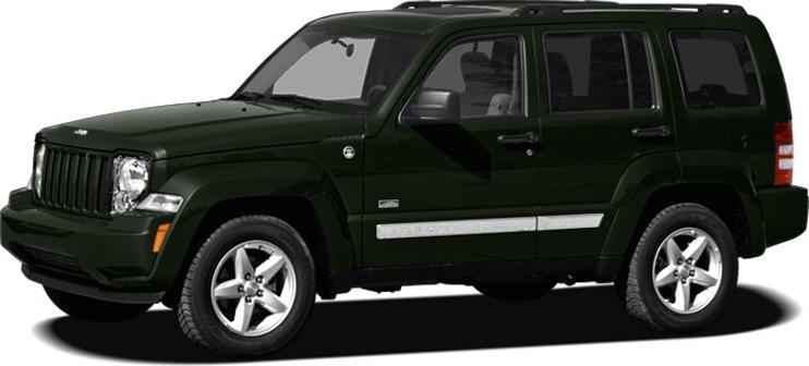 Side view of a dark green 4-door SUV with alloy wheels