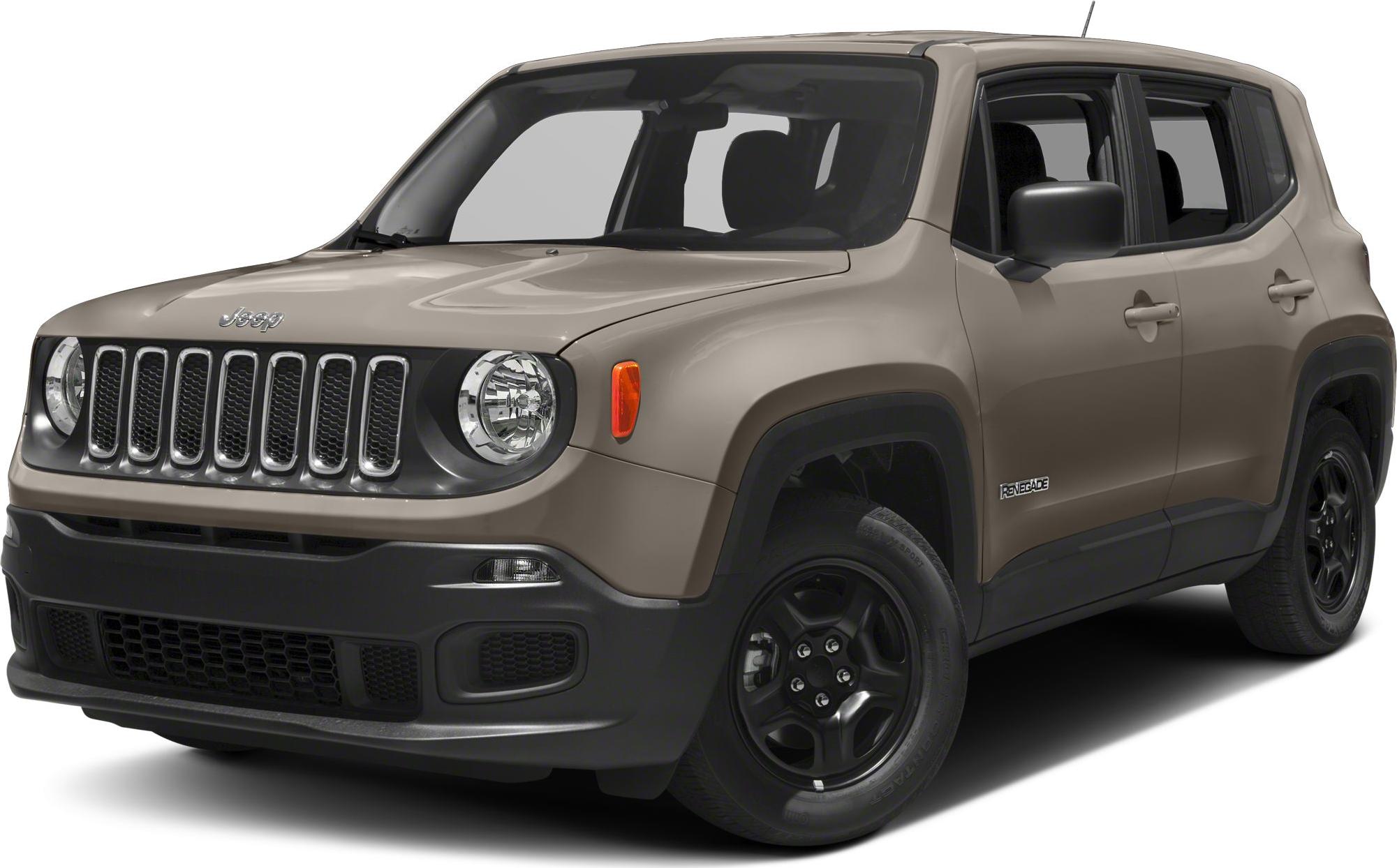 Compact SUV front with round headlights and seven-slot black grille