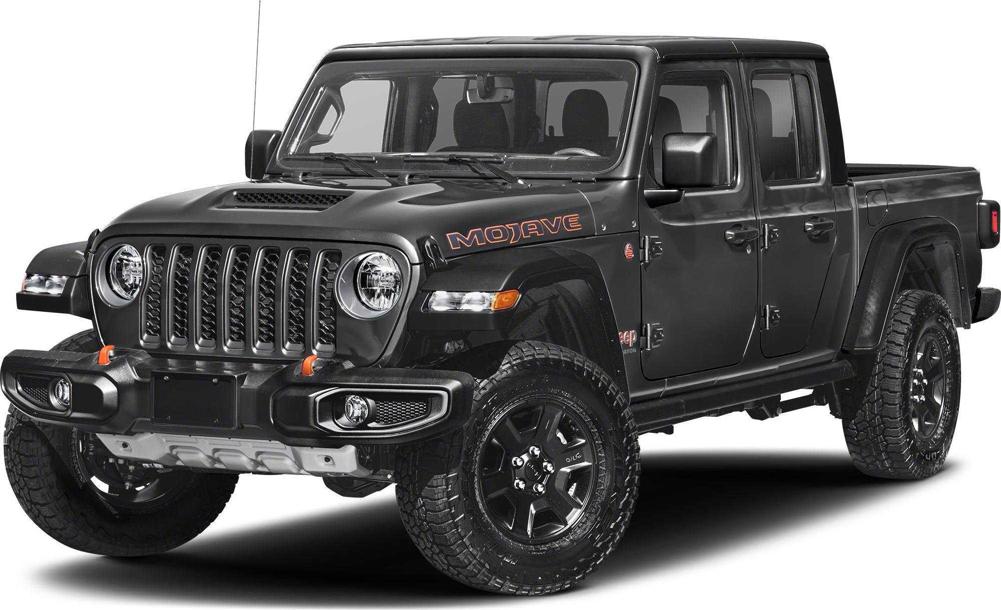Off-road pickup with aggressive tires and bold grille
