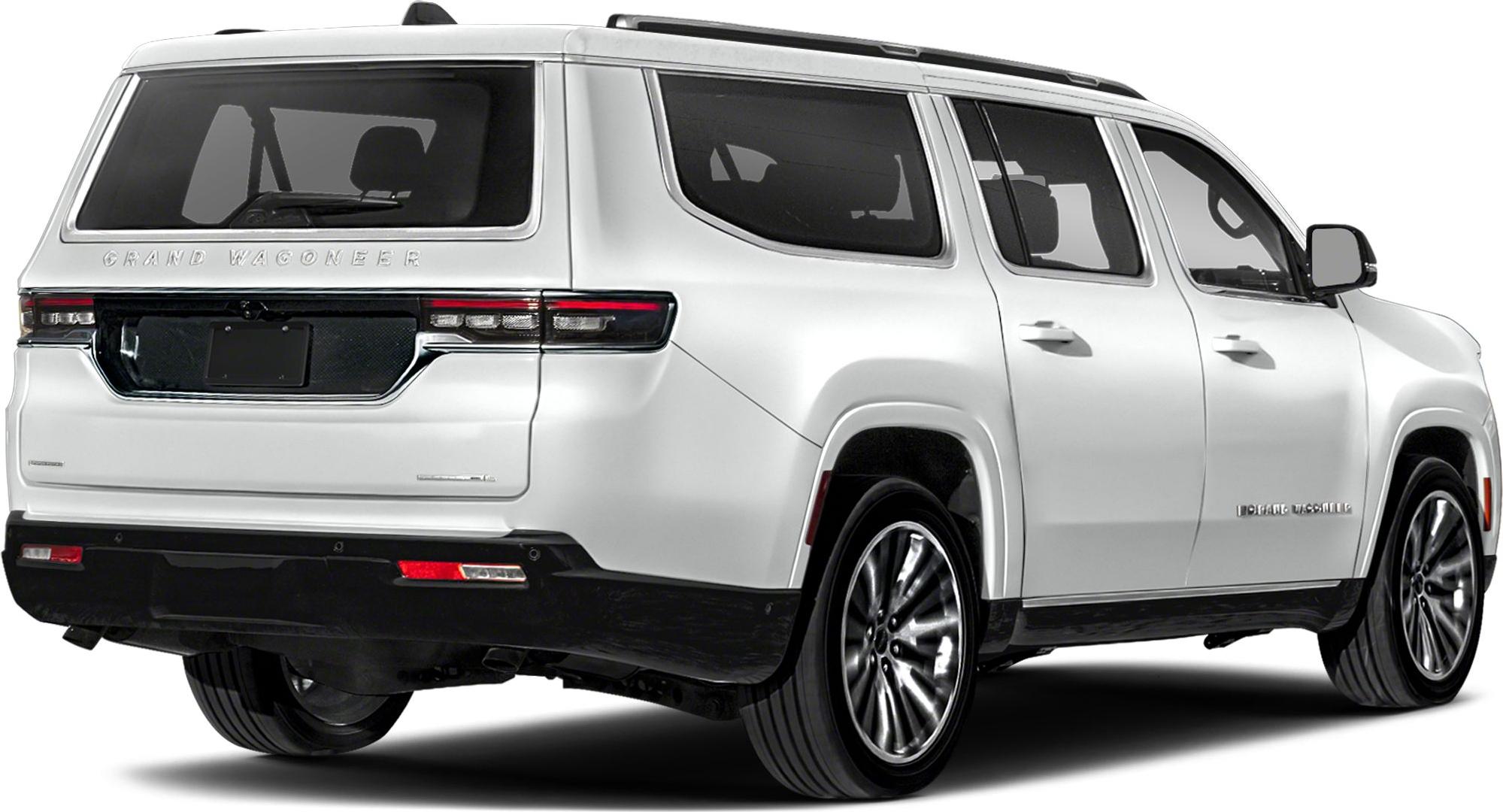 Rear and side view of a large luxury SUV with modern taillights and spacious design