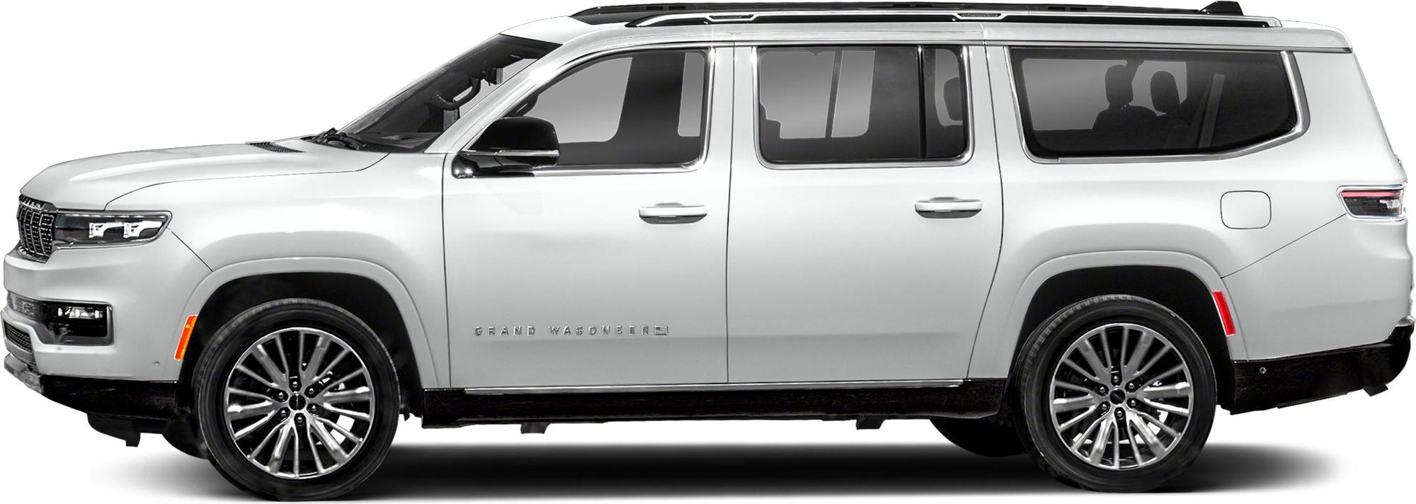 Side profile of a large luxury SUV with modern wheels and tinted windows