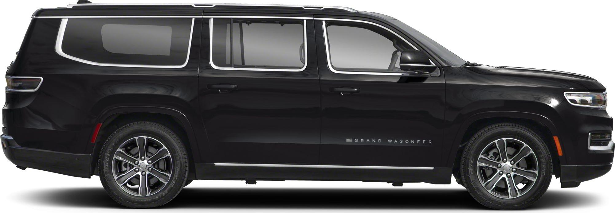 Sleek full-size luxury SUV side profile with distinctive window design and large wheels