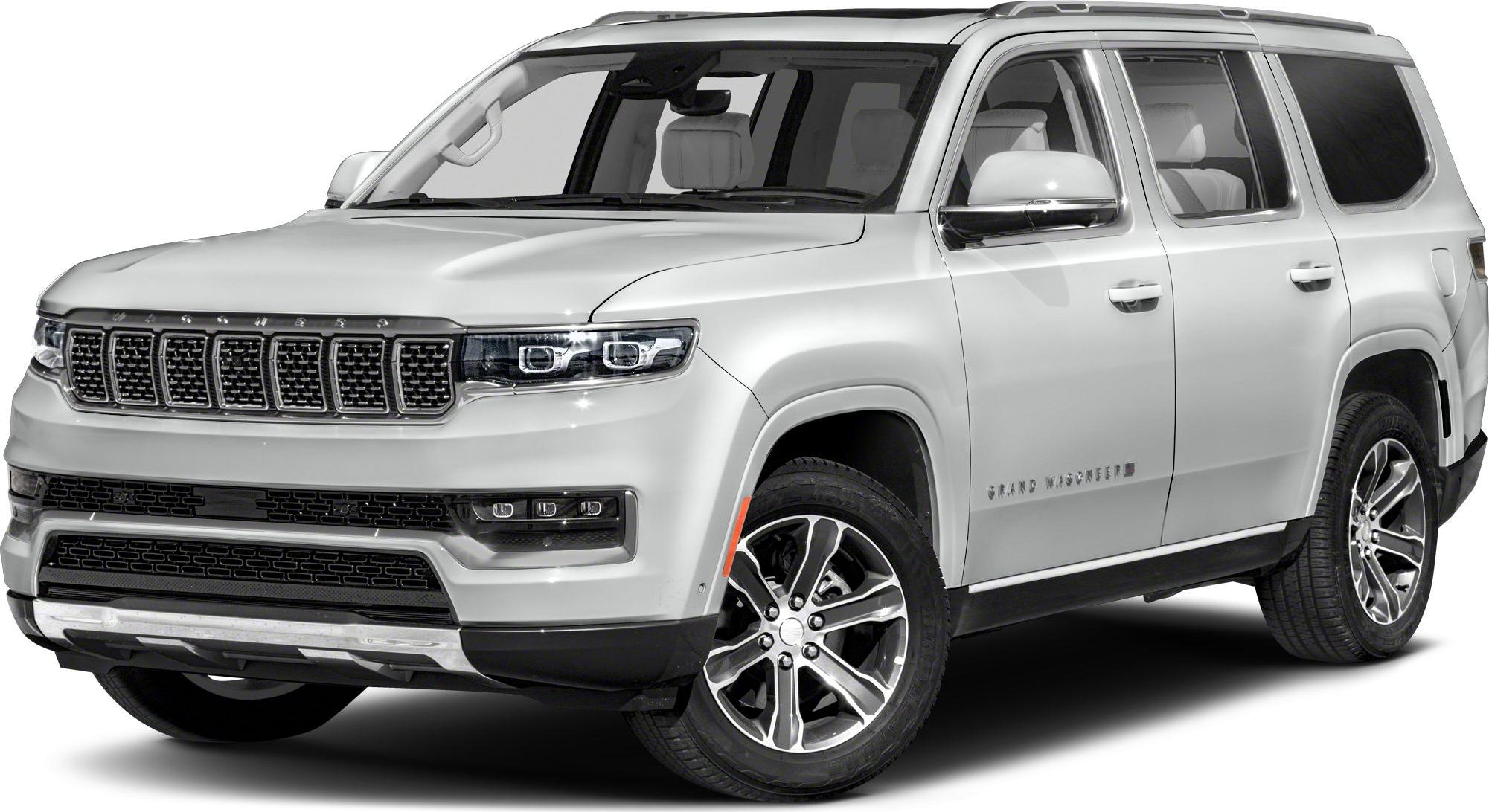 Modern SUV front grille, LED headlights, and alloy wheels