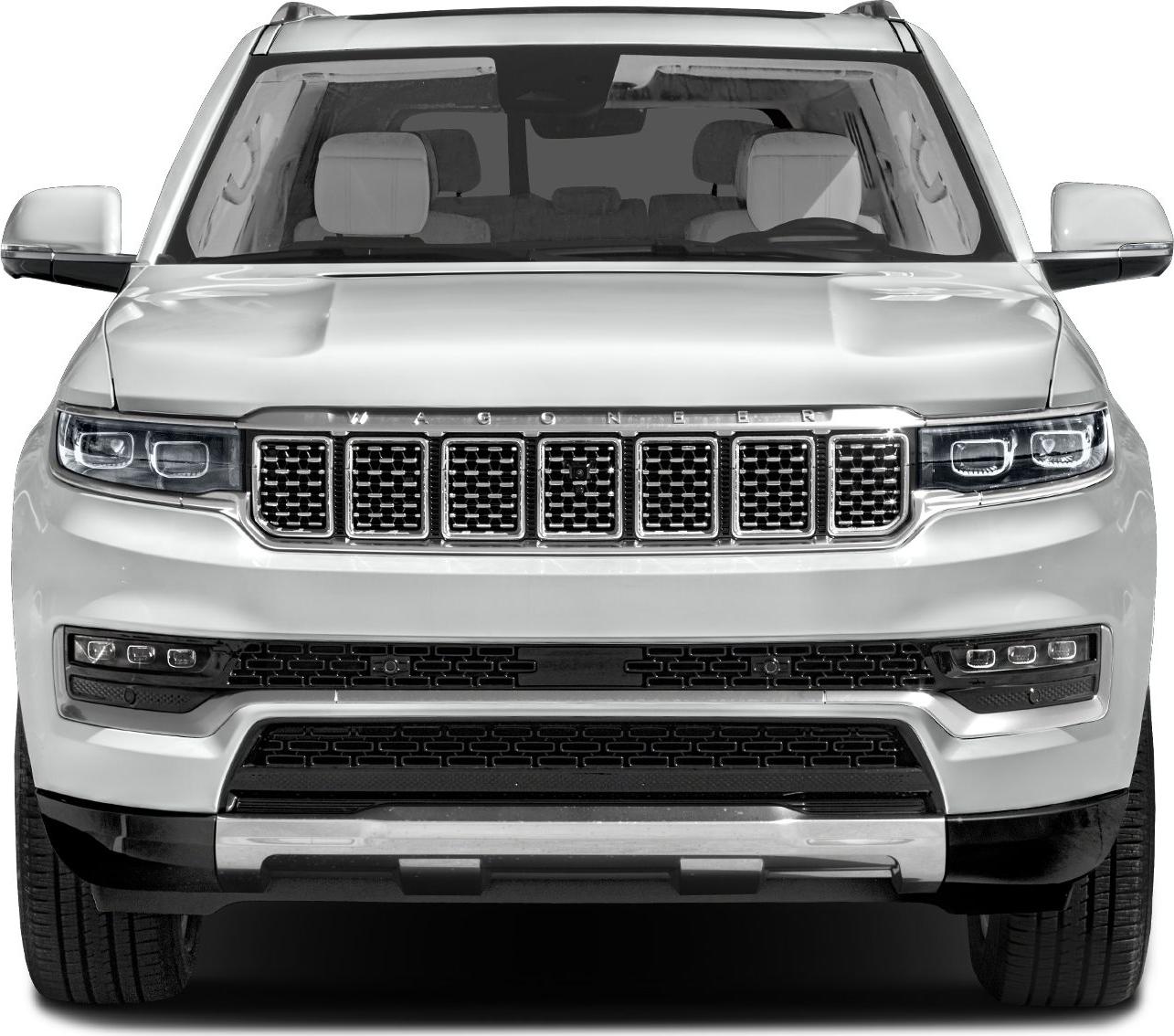 Bold front grille and LED headlights of a premium SUV