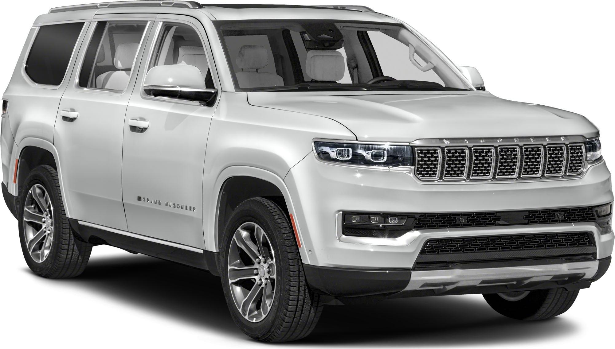 Luxury SUV front and side profile with LED headlights and large wheels.