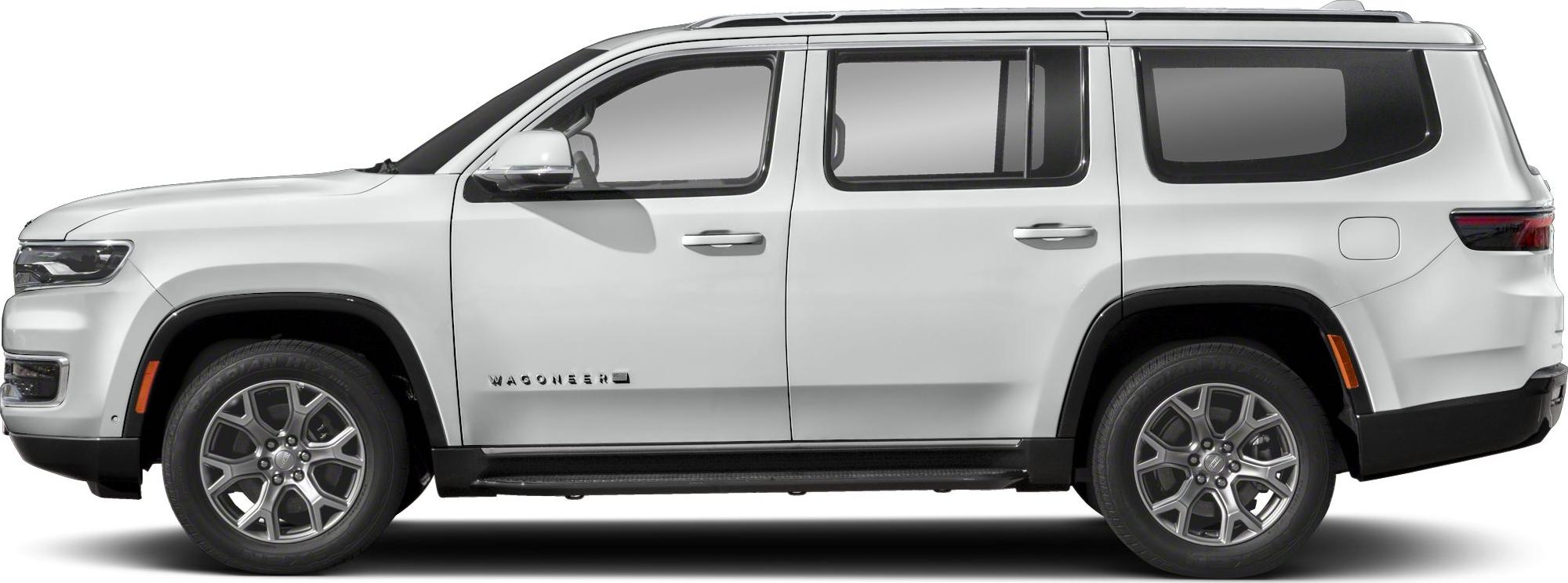 Side profile of a large SUV with two doors and prominent wheels