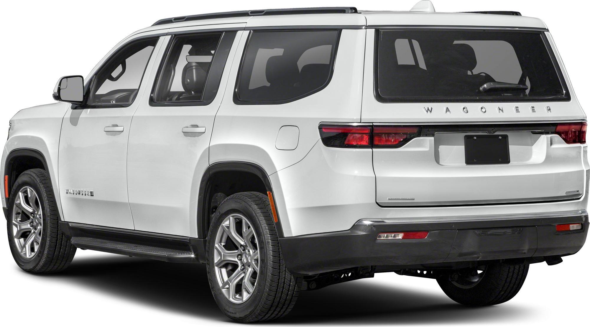 Rear view of a SUV with modern taillights and spacious windows