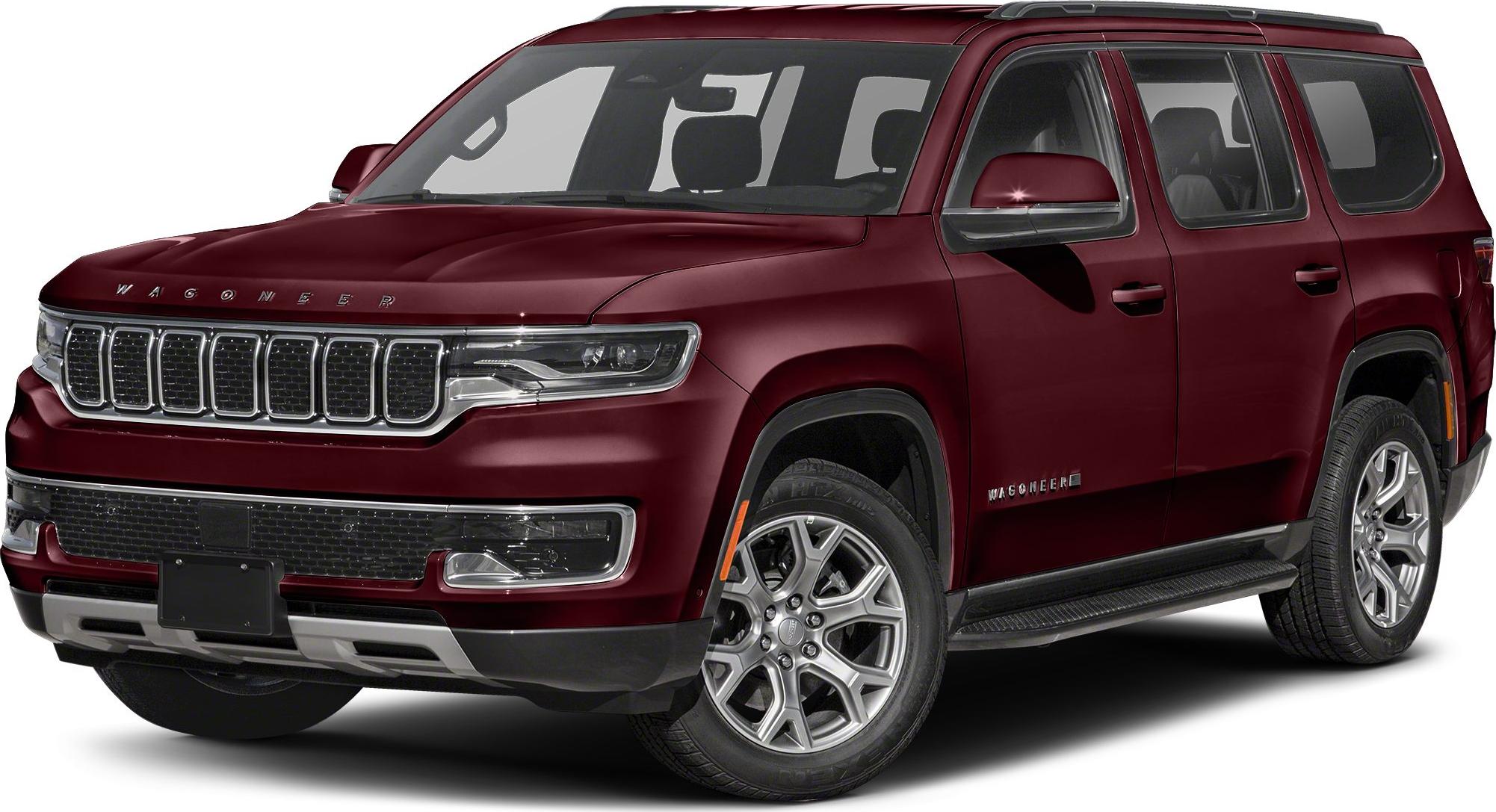 Front and side view of a luxury full-size SUV with signature grille and alloy wheels
