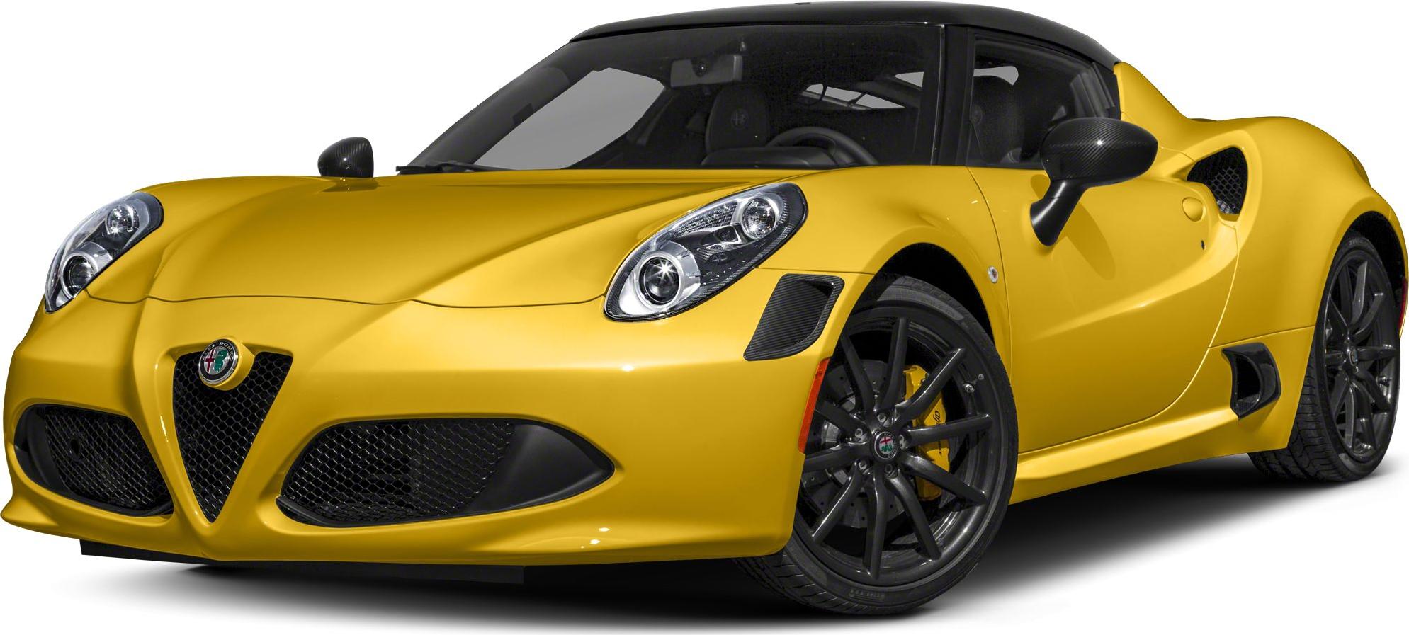 Yellow sporty coupe front view with black wheels and detailed headlights