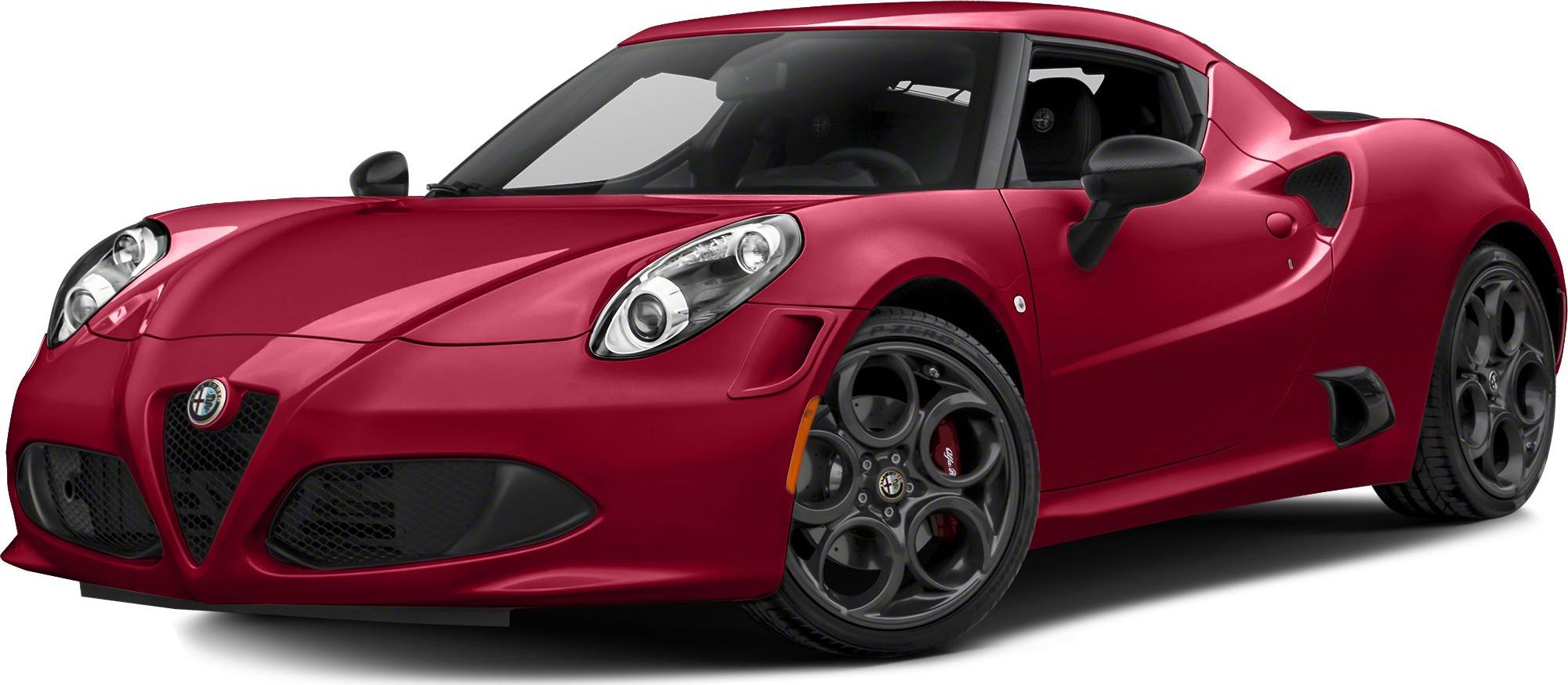 Red sports coupe front side view with circular headlights and sporty wheels