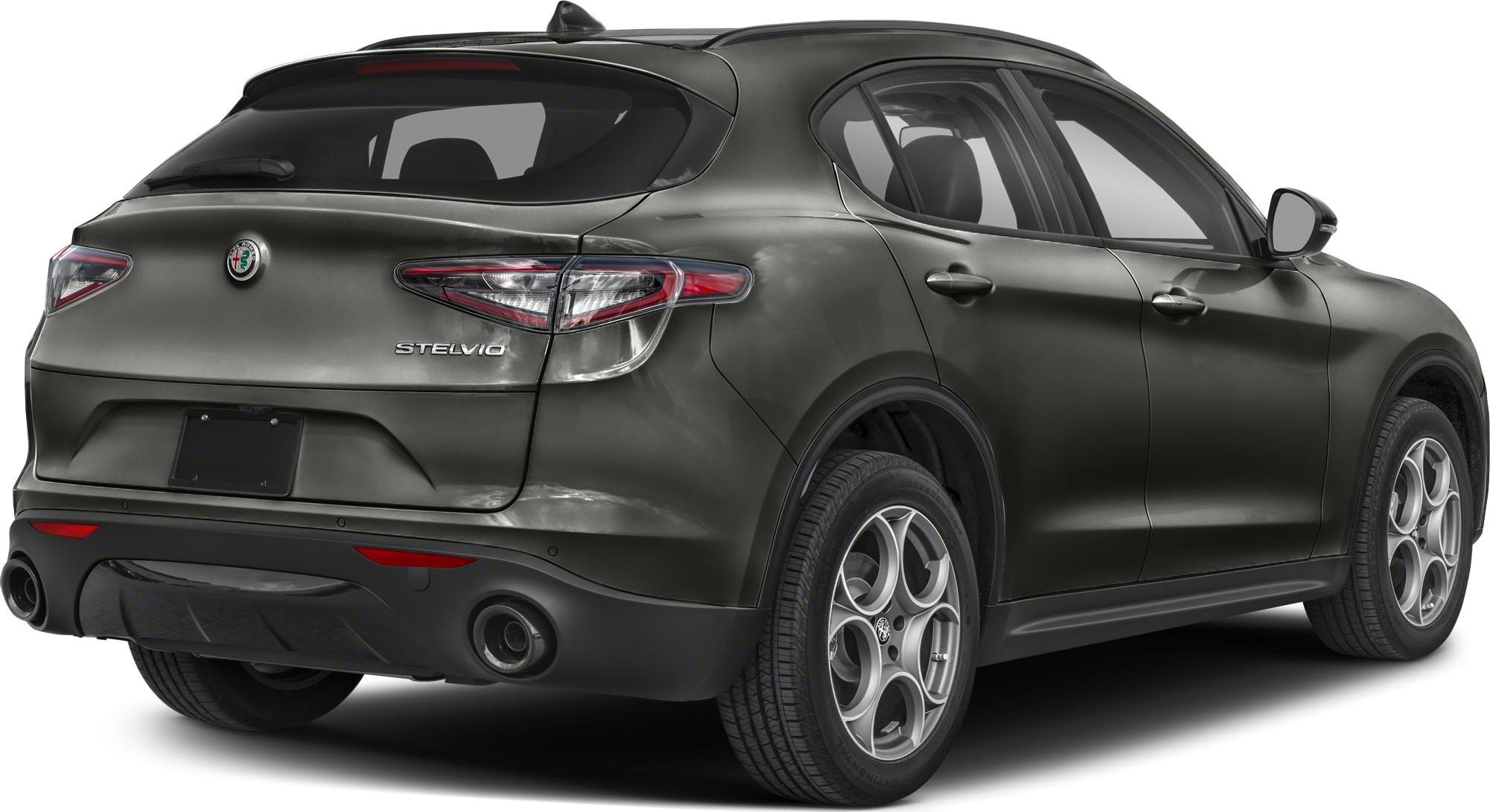 Rear view of SUV showcasing taillights and modern alloy wheels