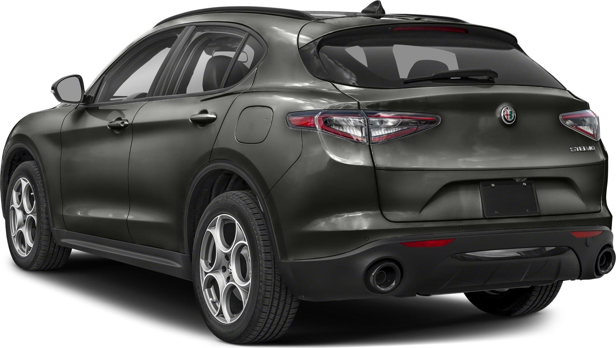 Rear and side view of SUV with dual exhausts and distinct taillights