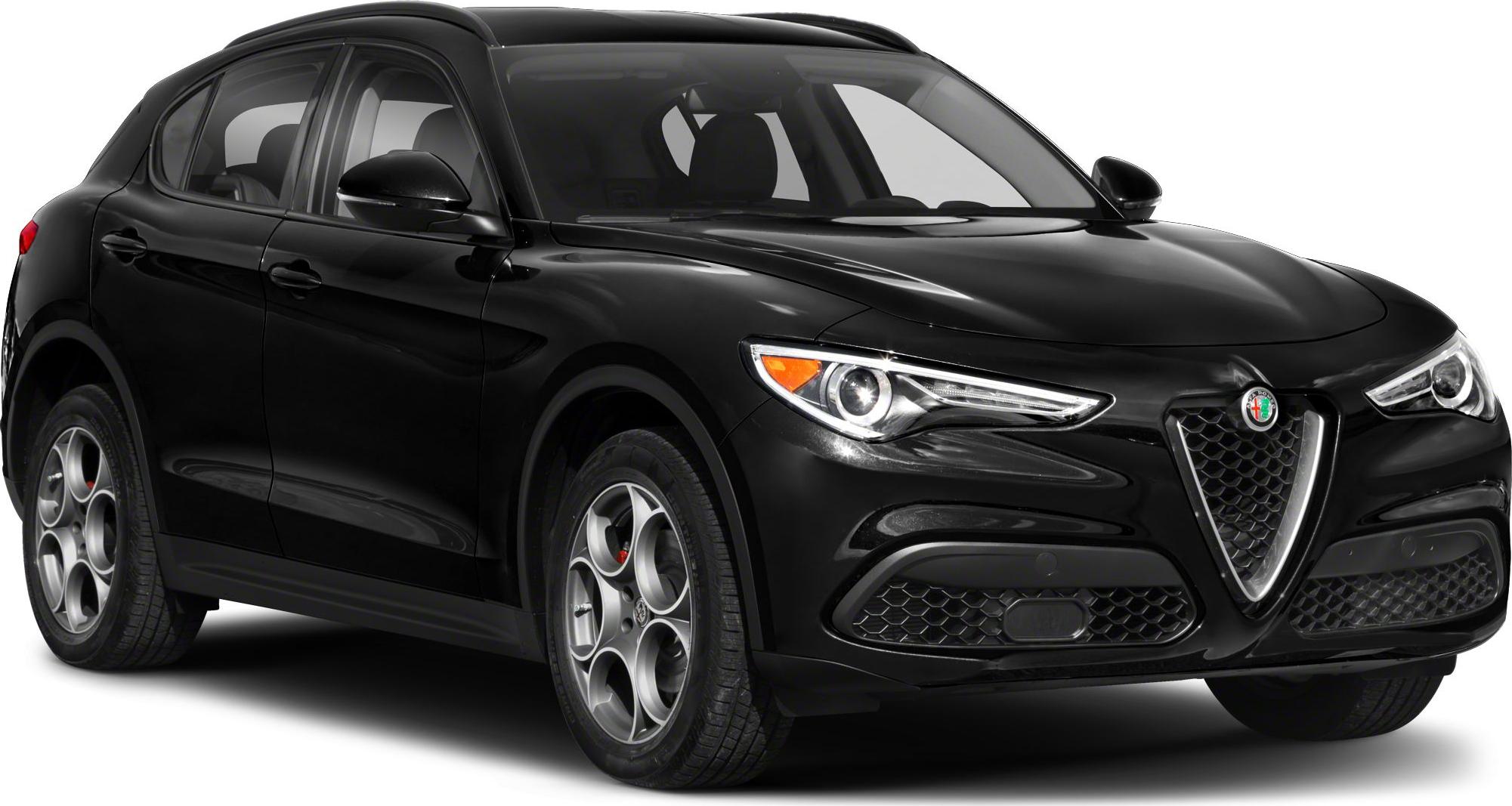 Front side view with distinctive headlights and signature grille