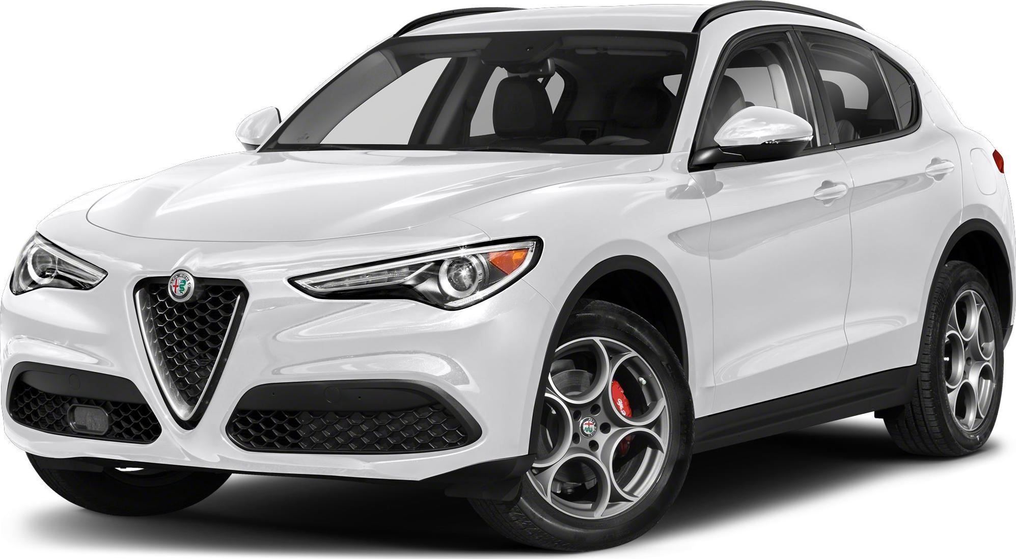Front side view of a white compact SUV with aerodynamic headlights and unique wheel design