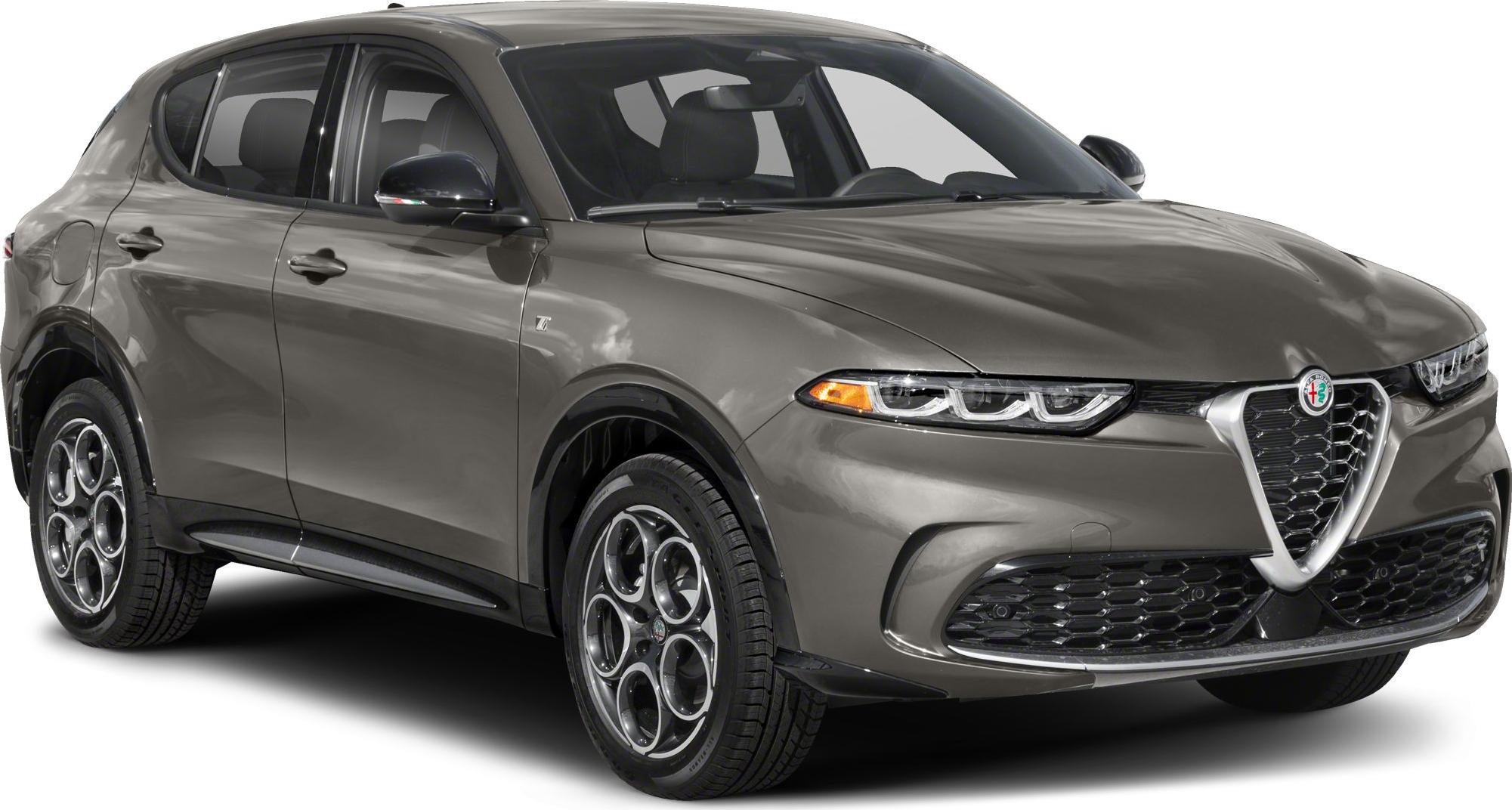 Modern SUV front three-quarter view with LED headlights and alloy wheels